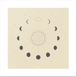 Moon Phases Light Posters and Art